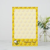 Honingbee Cartoon Briefpapier (Staand voorkant)