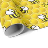 Honingbee cartoon cadeaupapier (Rol Hoek)