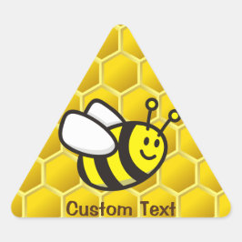 Honingbee Cartoon Driehoek Sticker