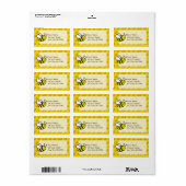 Honingbee Cartoon Etiket (Full Sheet)