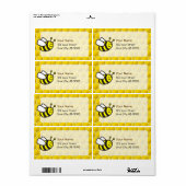 Honingbee Cartoon Etiket (Full Sheet)