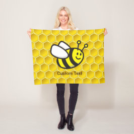 Honingbee Cartoon Fleece Deken
