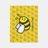 Honingbee Cartoon Fleece Deken (Voorkant)