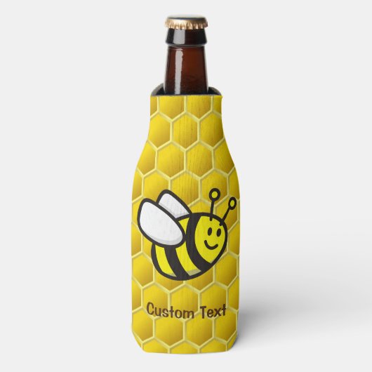 Honingbee Cartoon Flesjeskoeler (Fles Voorkant)