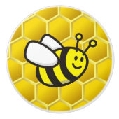 Honingbee Cartoon Keramische Knop (Voorkant)