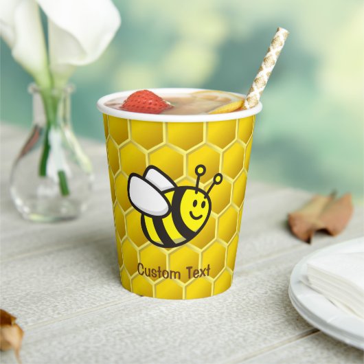 Honingbee Cartoon Papieren Bekers (Insitu)