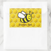 Honingbee Cartoon Rechthoekige Sticker (Tas)