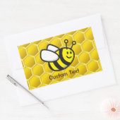 Honingbee Cartoon Rechthoekige Sticker (Envelop)