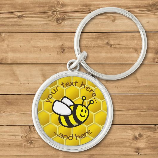 Honingbee Cartoon Sleutelhanger