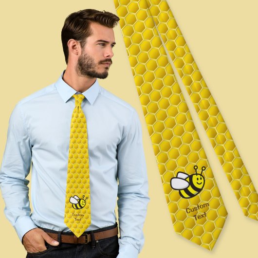 Honingbee Cartoon Stropdas