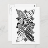 Honingbij - Abstract Briefkaart voor kunst (Voorkant / Achterkant)