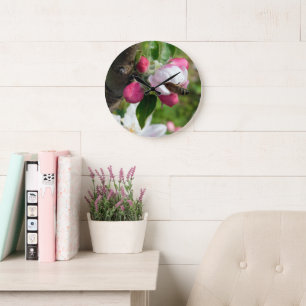 Honingbij & Appelbloesem   Fijne glazen kunstklok Grote Klok