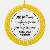 honingbij bedankt dat je geweldige vriend bent en  keramisch ornament (Achterkant)