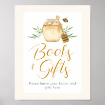 Honingbij Boeken en Cadeaus Baby Shower Tafelbordj