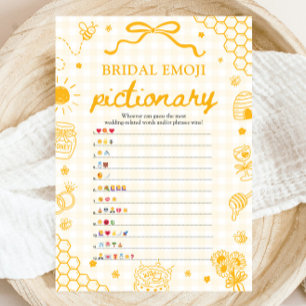 Honingbij Bruidsdouche Emoji Pictionary Spel Kaart