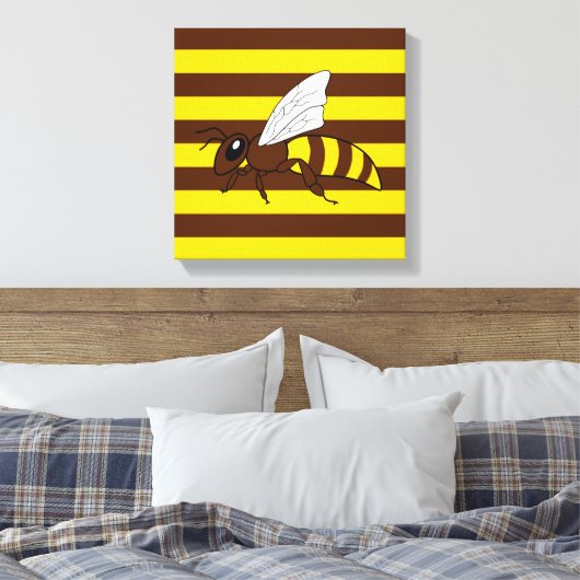 Honingbij Canvas Print (Insitu (Slaapkamer))