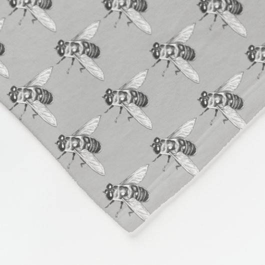 Honingbij Deken Leuke Bee Art Fleece Deken (Hoek)