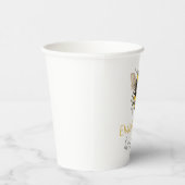 Honingbij eerste verjaardag papieren bekers (Rechts)