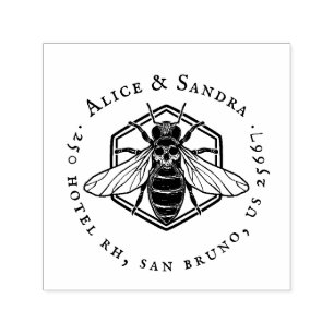 honingbij    Familienaam & Self-inking Sta Zelfinktende Stempel