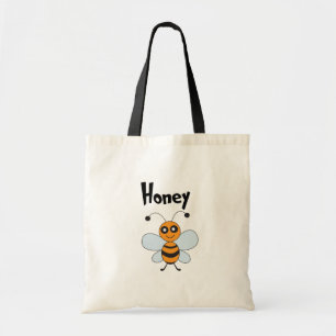Honingbij Geel en Zwart Cute Trendy Natuur Tote Bag