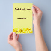 Honingbij Gele Honing Aangepaste Flyer (Hand)