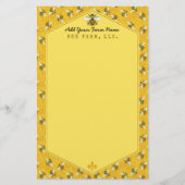 Honingbij Honingraat Bumble Bee Boerderij bijensta Briefpapier (Voorkant)