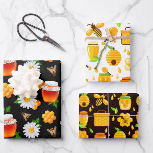 Honingbij Inpakpapier Set van 3 Vel