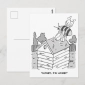 Honingbij Keert Terug naar zijn Bijenkorf Briefkaart (Voorkant / Achterkant)