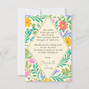 Honingbij, lieveheersbeestje, vlinder, libel & blo bedankkaart