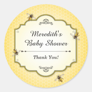 Honingbij Moeder tot Bijen Baby shower Bedankt Ronde Sticker