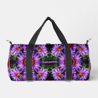 Honingbij op Aster Flower Abstract gepersonaliseer