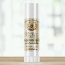 Honingbij op perkament Lip Balm Tube Label
