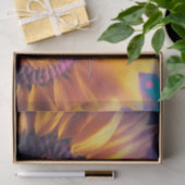 Honingbij op zonnebloem tissuepapier (Geschenk)