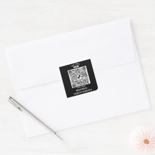 Honingbij Oude Familienaam & Retouradres Vierkante Sticker