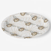  honingbij papieren bordje (Gekanteld)