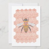 Honingbij platte briefkaart met envelop (Achterkant)