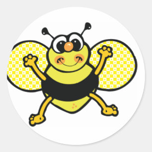 Honingbij ronde sticker