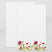 Honingbij Sinaasappel Nasturtium Red Flowers Briefpapier (Voorkant / Achterkant)