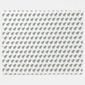 Honingbij (wit) - Plaiddeken Fleece Deken (Voorkant (Horizontaal))