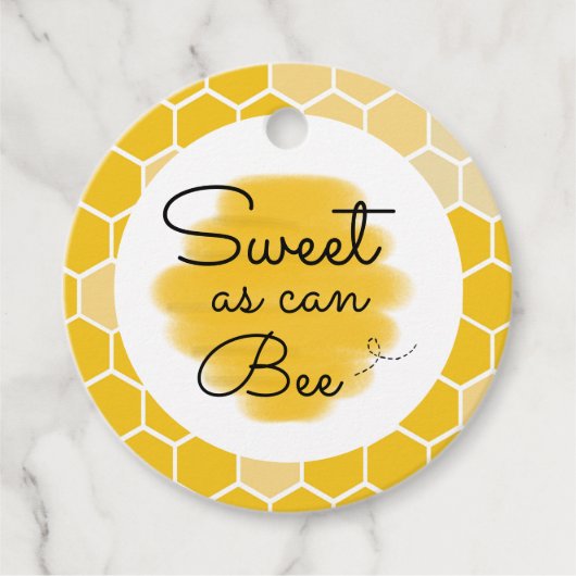 Honingbij zoet als kan Baby shower Bedankjes Labels (Voorkant)