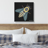 Honingbij (zwart) - Canvas Afdruk (Insitu (Slaapkamer))