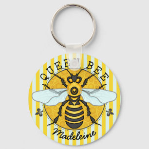 Honingbije Bumblebee Queen Bee Honey   Gepersonali Sleutelhanger