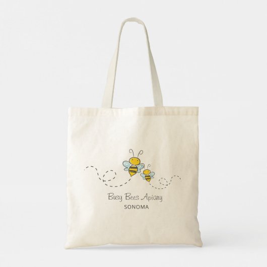 Honingbijen Apiary Beekeeper Logo Tote Bag (Achterkant)