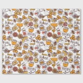 Honingbijen Apiary Floral Gift Cadeaupapier (Vlak)
