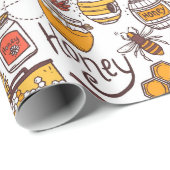 Honingbijen Apiary Floral Gift Cadeaupapier (Rol Hoek)