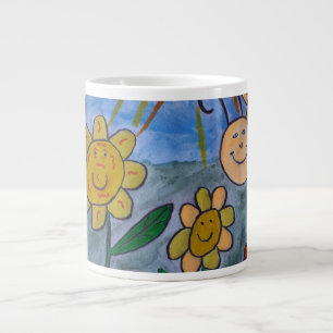 Honingbijen en bloemen Grote Mok