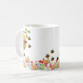 Honingbijen en -bloemen koffiemok (Voorkant links)