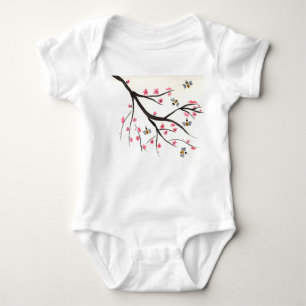 Honingbijen en Cherry Blossom Baby Tutu Romper