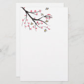 Honingbijen en Cherry Blossom Briefpapier (Voorkant / Achterkant)