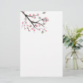 Honingbijen en Cherry Blossom Briefpapier (Staand voorkant)